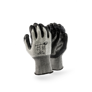 DROMEX TAEKI5 BLACK NITRILE PALM COATED ON GREY