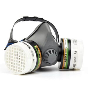 DROMEX DOUBLE CATRIDGE TPR HALF MASK RESPIRATOR GREY