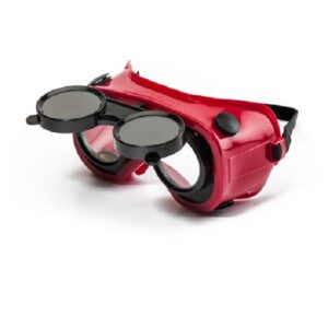 DROMEX FLIP FRONT WELDING SHADED GOGGLES RED