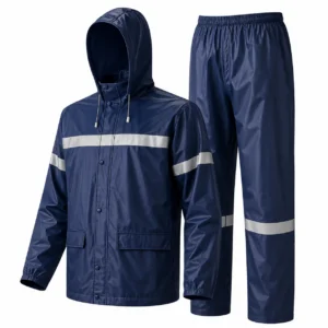 DROMEX REFLECTIVE RUBBERIZED RAINSUIT NAVY BLUE